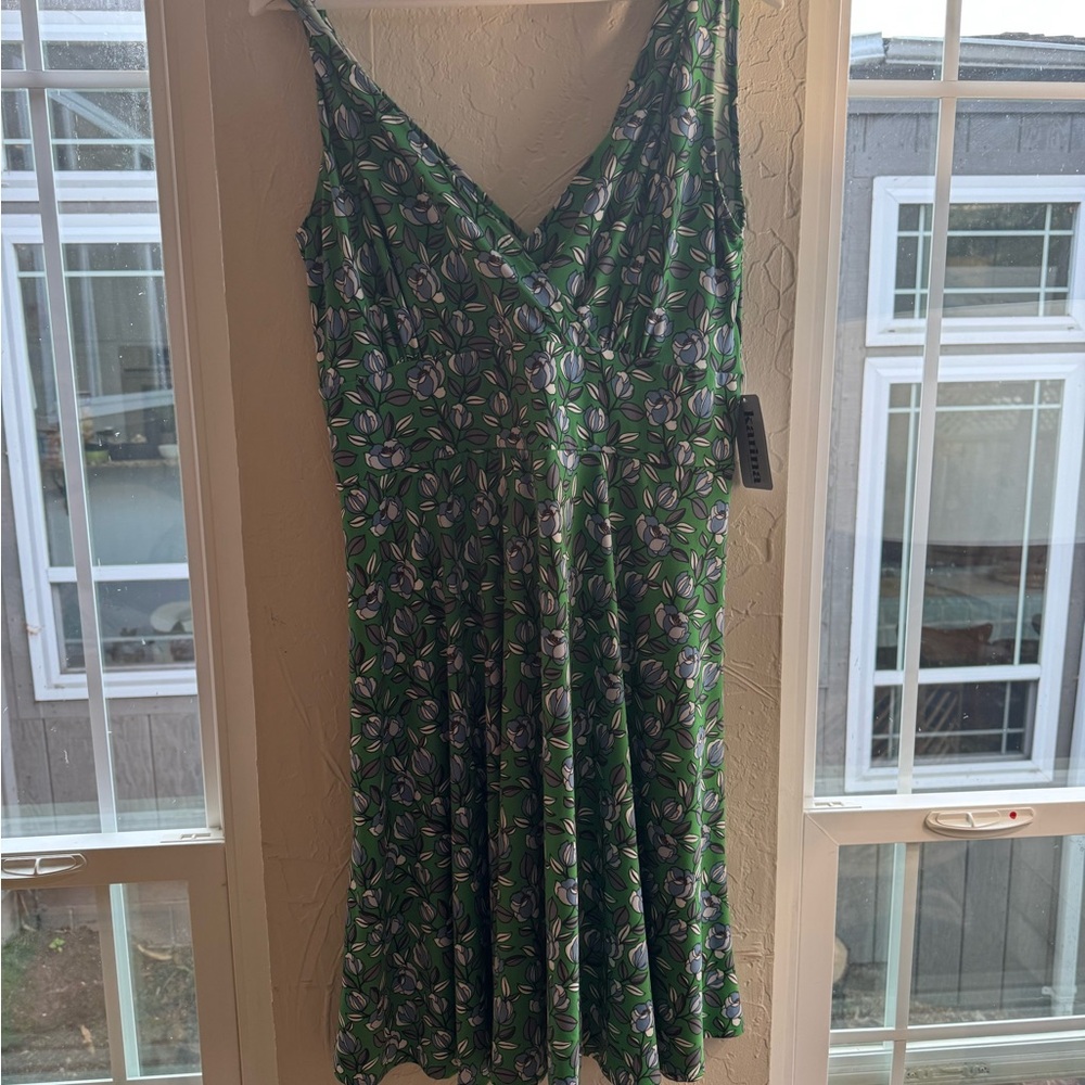 KARINA The Original Easy DRESS Petal Pusher AUDREY Green Floral XXL